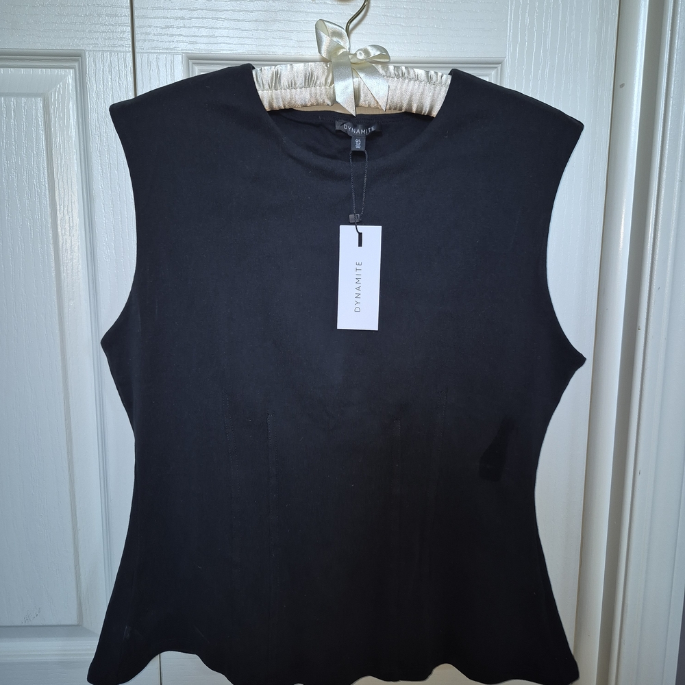 Dynamite Black Fitted Sleeveless Top